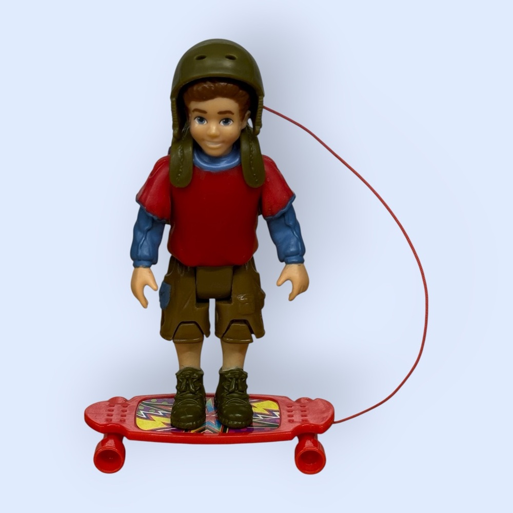 Fisher-Price Loving Family Dollhouse Boy Brother w/ Skateboard Helmet & Backpack